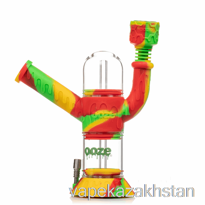 Vape Disposable Ooze Cranium Silicone Water Pipe Rasta (Green / Red / Yellow)